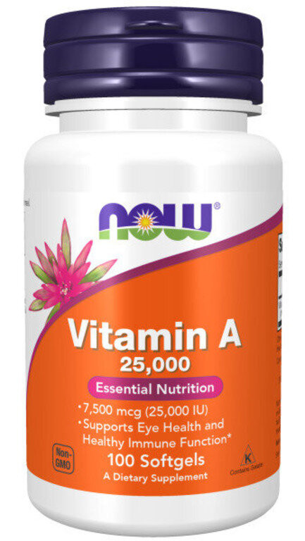 NOW Vitamin A 25000IU(100кап.)