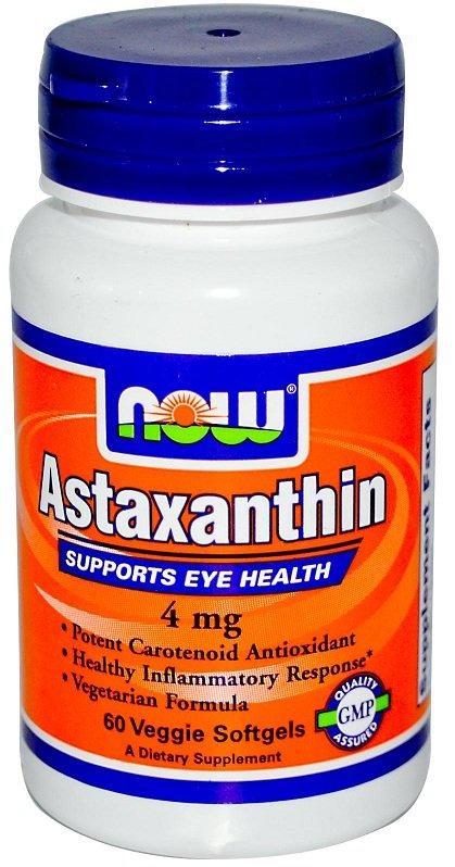 Антиоксидант NOW Astaxanthin 4mg (60кап.)