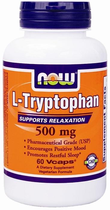 Триптофан NOW L-Tryptophan 500mg (60кап.)