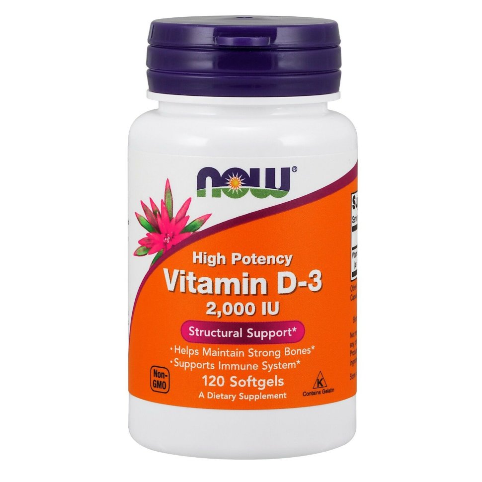 NOW Vitamin D-3 2000 (120 капсул)