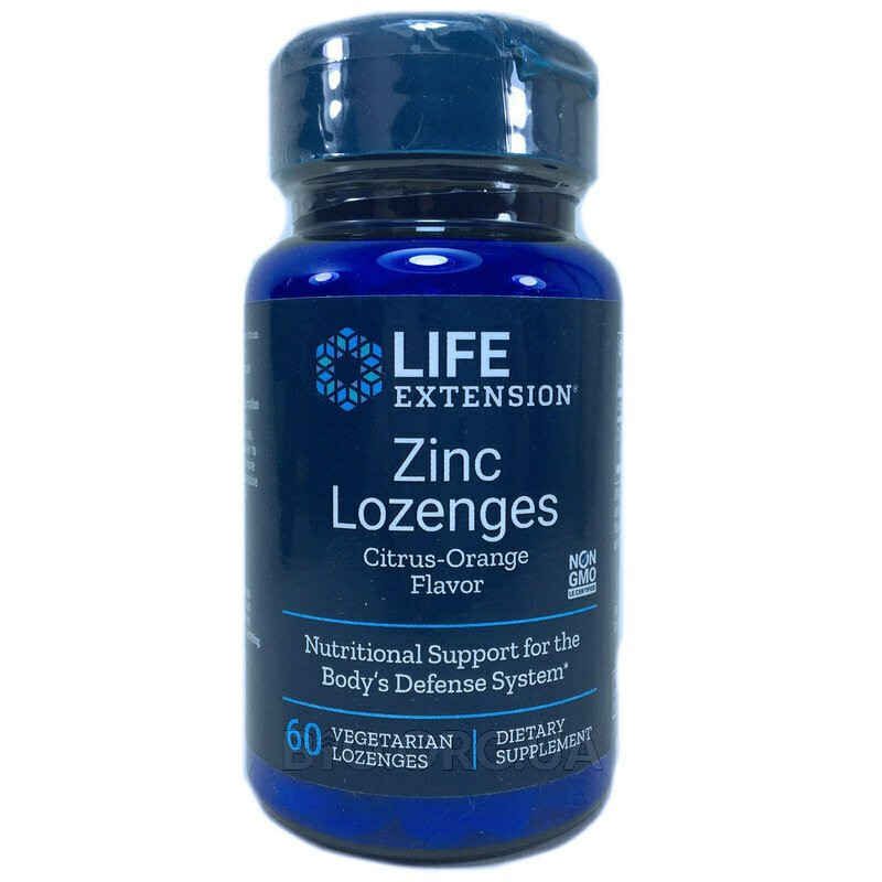 LIFE EXTENSION Zinc Lozenges (60 вег.кап)