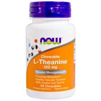 Теанин NOW L-Theanine 100mg Plus Chewables (90таб.)