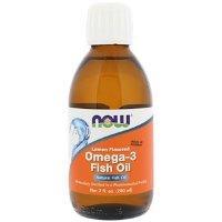NOW Omega-3 Fish Oil Lemon Flavored 200 мл