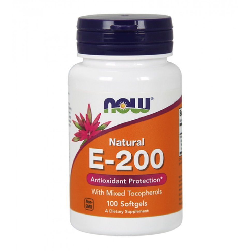 NOW Vitamin E-200 Mixed Tocopherols (100кап)